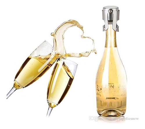 Tapa de corcho de acero inoxidable para botella de champán, prosecco y vino espumoso
