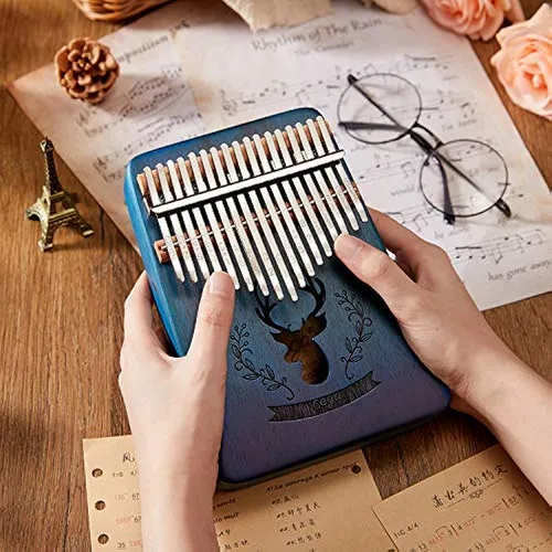 Kalimba - Piano De Pulgar Con 17 Teclas, Diseño De Ciervo D