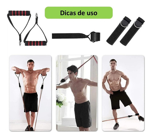 Acessórios Esportivos Kit 18 Itens Treino Exercicios Elásticos Faixa Elástica Mini Band 12níveis Atividade Fisica Pilates Casa