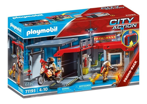 Playmobil Parque De Bomberos 71193 Cantidad De Piezas 61