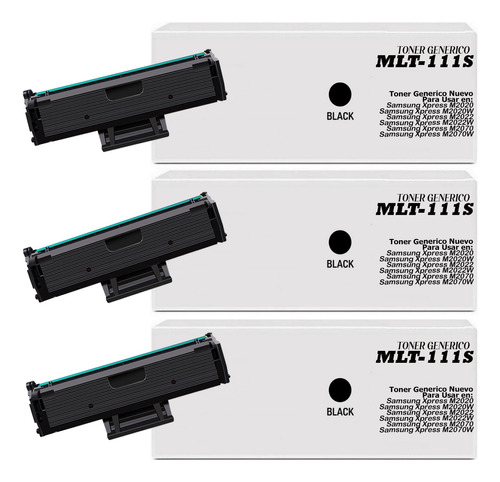 Combo 3 Toner Mlt-111s Para Samsung M2020 M2070 M2022 Nuevos