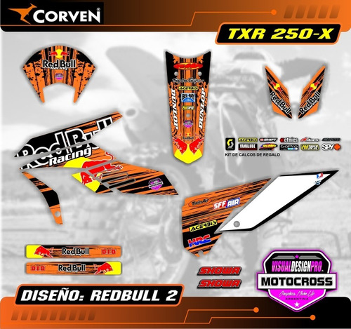 Kit Calcos Grafica Corven Triax Txr 250x - Laminado Urbano