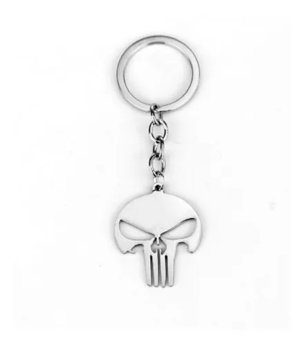 Marvel Chaveiro De Metal Punisher Branco