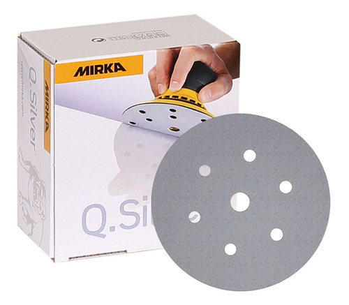 Imagem 1 de 4 de Disco Lixa Q.silver 150mm 6pol Lixeira Orbital 100un - Mirka