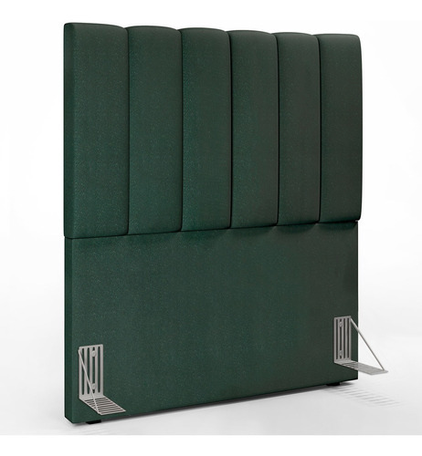 Cabeceira Cama Box Solteiro 100 Cm Dália Linho Verde Musgo