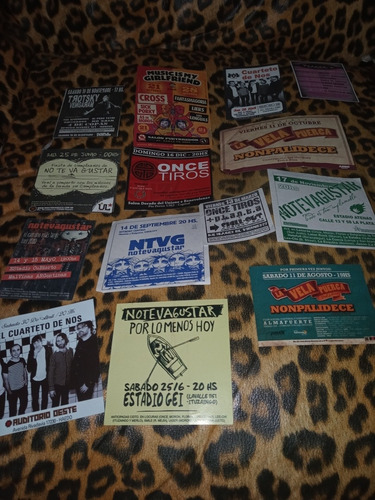 Rock Uruguayo Lote 14 Flyers La Vela Cuarteto De Nos Ntvg