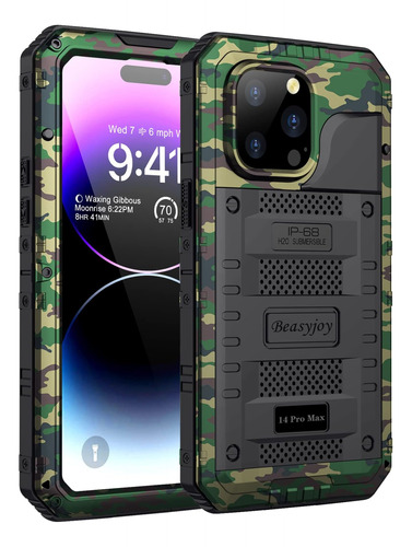 Beasyjoy Para iPhone 14 Pro Max Funda Impermeable, Funda De