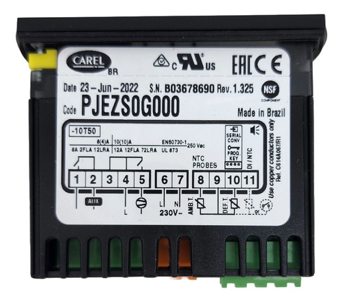 Controlador Carel Resfriados Pjezs0g000 2hp 8a 220v