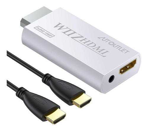 Adaptador Wii A Hdmi + 3.5mm Autoutlet |+ Cable Hdmi De 1...