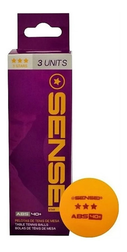 Imagen 1 de 3 de Pelotas Ping Pong 3 Estrellas Abs40 X3u Sensei Profesional