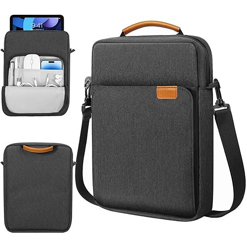 Bolso Con Bolsillo Y Correa Para Tablet 9 A 11 Pulgadas Gris