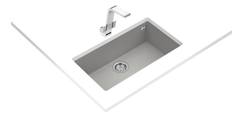 Lavaplatos Square 72.40 Tg Granito Stone Gray Teka Gris / Stone Grey