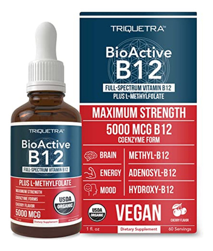 Vitamina B12 Sublingual 5000 Mcg Gotas Vegano