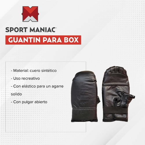 Imagen 2 de 3 de Guantin Para Box Cuero Sintético Sol Fitness Boxeo Eco