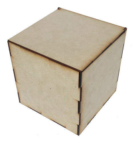 Caja De Mdf 40 X 40 X 40 Con Tapa. Recuerdito Madera Country