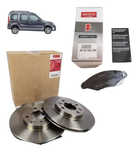 Kit Discos Freno Pastillas Renault Kangoo Motrio Original