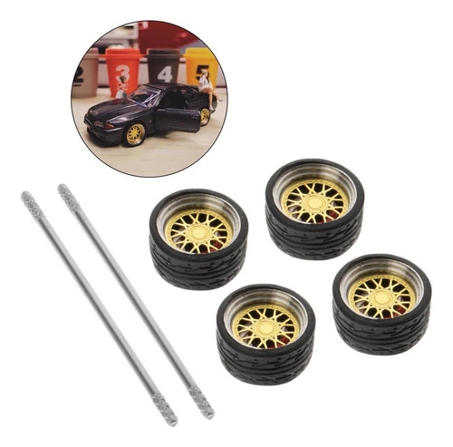 1:64 Modelos De Coche De Aleación De Goma Y Accesorios E2