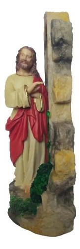 Imagem De Jesus Cristo Batendo A Porta 21 Cm Em Resina Cor Pintura A Mão