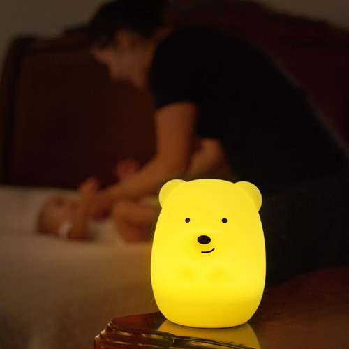 Luminária Abajur Led Infantil Urso Sem Fio Enfeite Noturna