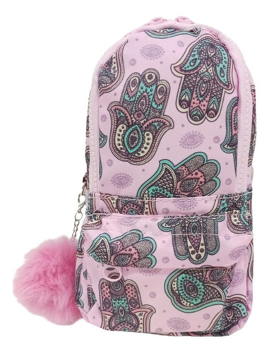 Estojo Escolar Daterra Mini Mochila Com Alca Geruza Rosa