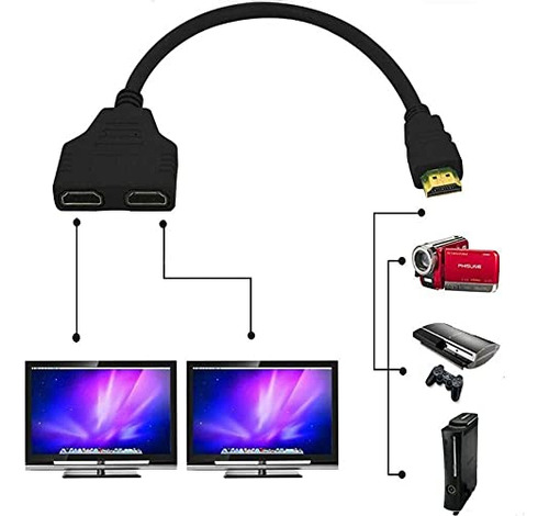 Doble Dama 1 2 Via Divisor Adaptador Para Hd Led Lcd Tv 40