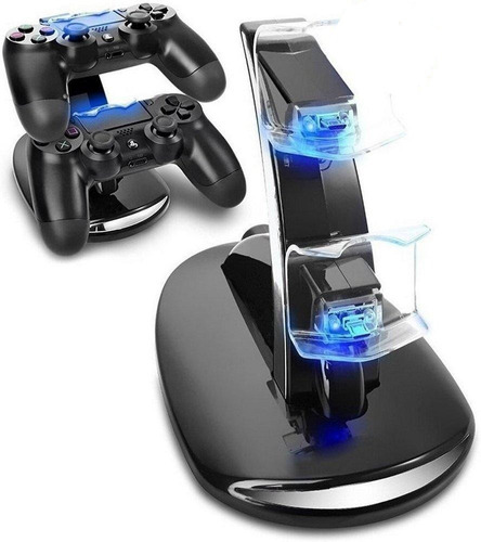 Base Carga Rapido Doble Para 2 Joystick Ps 4 Play4 Play4 Led