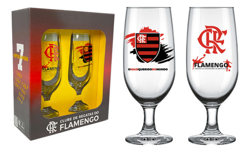 Taça Cerveja Floripa Flamengo 300ml Luva Com 2 Unid