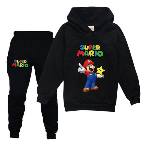 Super Mario Chándal Conjunto Capucha Y Pantalón Para Niños