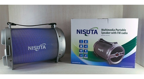 Parlante Portatil Recargable Bluetooth Luz Fm Sd Mic Nisuta