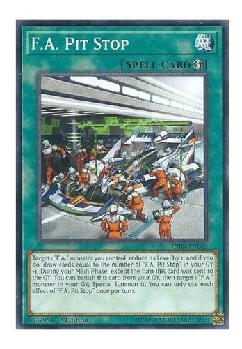 F.a. Pit Stop (cibr-en089) Yu-gi-oh!