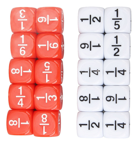 Dados De Números Fracionários, 20 Unidades, Desenvolvimento
