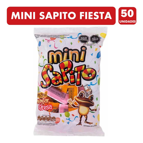 Mini Sapitos, Sabor Maní,manjar Y Fresa-arcor(bolsa Con 50u)
