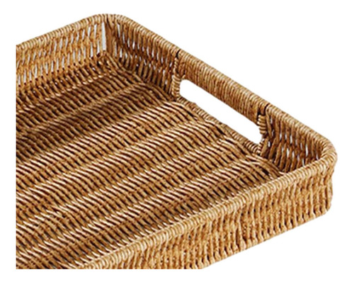 Bandeja Decorativa Tejida, Cesta Para 35cm X 24,5cm X 4,5cm