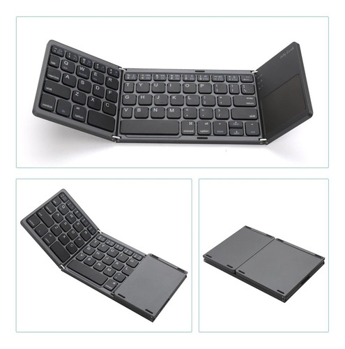 Ultra-delgado Portátil Plegable Mini Teclado Bluetooth K