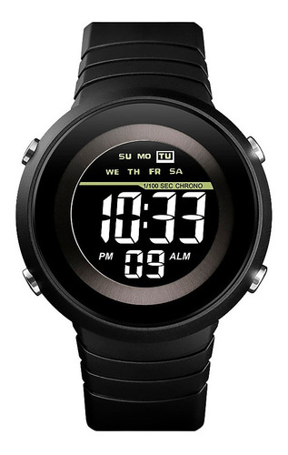 Reloj Hombre Skmei 1497 Digital Alarma Fecha Cronometro Color De La Malla Negro/negro