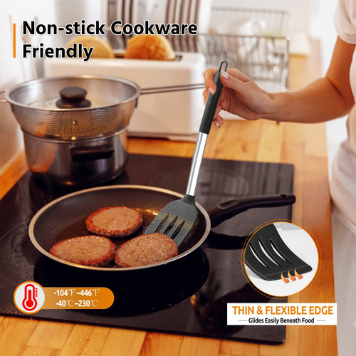Set De 4 Utensilios De Cocina Antiadherentes De Silicona Esp