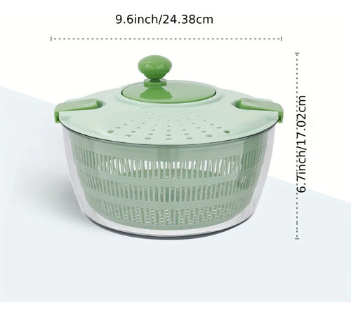X, Secador Verduras, Deshidratador Ensaladas 4l,