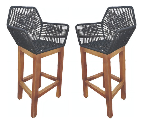Banco Fly Base De Madera Ikapali (set 2 Pzs) Color Personalizado Fly Madera