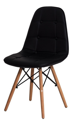 Cadeira Charles Eames Estofada Botone Em Courino - 12x