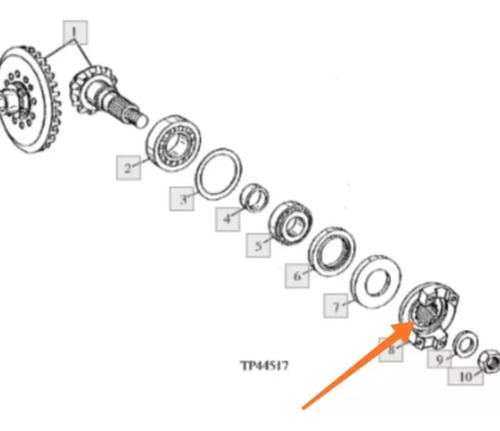 Yoke Para Transmisión Diferencial Delantero John Deere 