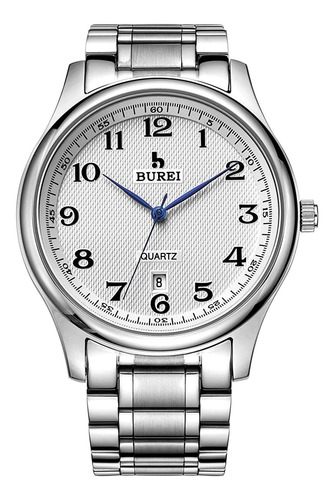 Reloj Mujer Burei Bg-3008 Cuarzo Pulso Plateado Just Watches