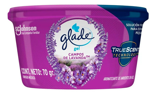 Pack 2 Glade Gel Mini Aromatizante Auto Lavanda Marina