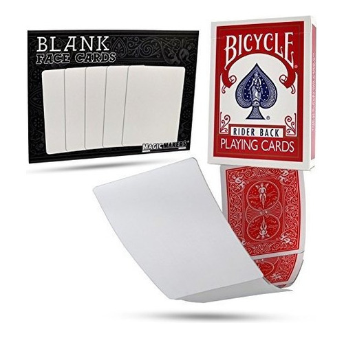 Baraja De Naipes En Blanco Para Bicicletas - Dorso Rojo-card