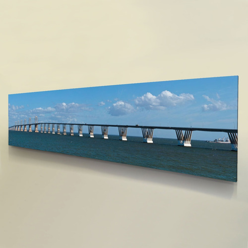 Cuadro Mdf Puente Maracaibo Medidas 120 X 30 Cm  Foto Canvas