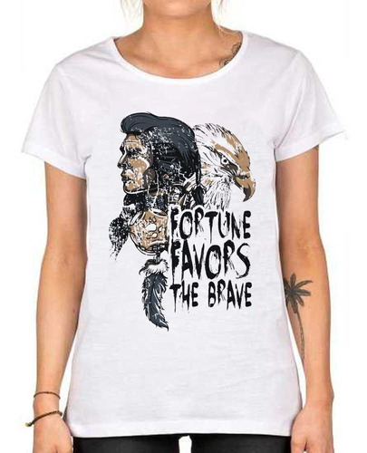 Remera De Mujer Fortune Favors The Brave