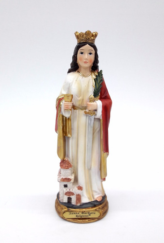 Virgen Santa Barbara 13cm Poliresina 532-33162 Religiozzi