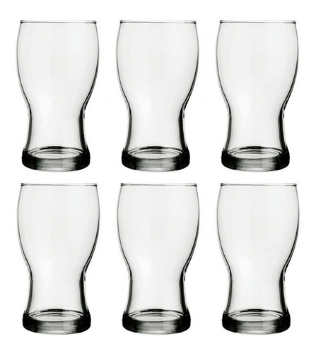 Vaso Vidrio 320 Ml Nadir X 6 Cerveza Artesanal Frevo