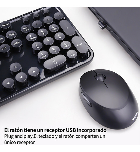 - Juego De Teclado Y Ratón Mofii Se En Negro