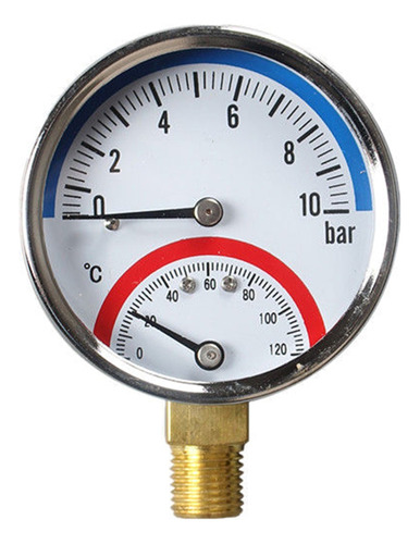 Manómetro Mecánico De Rosca Scale G1/4 Con Temperatura