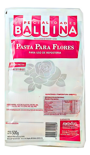 Pasta Para Flores Ballina X500g - Cotillón Waf